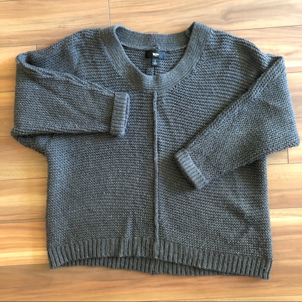 Chunky Grey Sparkle Sweater